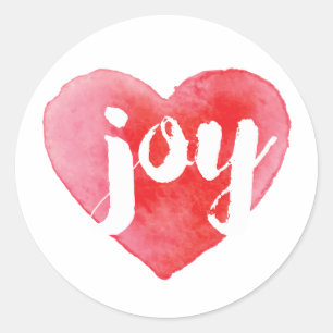 Wasserfarbe Joy Heart Stickers