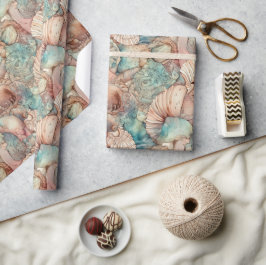 Wasserfarbe Jugendstil Muster Geschenkpapier