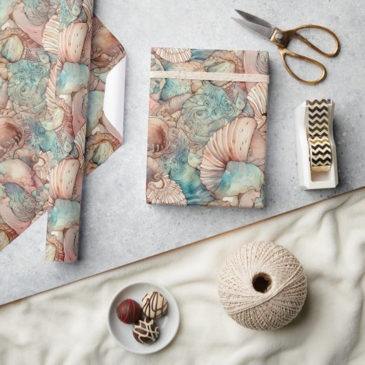 Wasserfarbe Jugendstil Muster Geschenkpapier (Basteln)