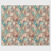 Wasserfarbe Jugendstil Muster Geschenkpapier (Flach)