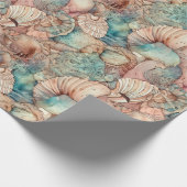 Wasserfarbe Jugendstil Muster Geschenkpapier (Ecke)