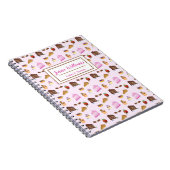 Wasserfarbe Jummy Desserts Bäckerei Cupcake Design Notizblock (Rechte Seite)