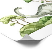 Wasserfarbe Jurassic Dinosaurier Trinkzeichen Poster (Ecke)