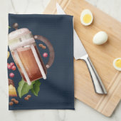 Wasserfarbe Kaffee Nachtisch Kuchen Küche Geschirrtuch (Viertel Falte)