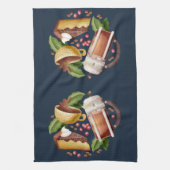 Wasserfarbe Kaffee Nachtisch Kuchen Küche Geschirrtuch (Vertikal)