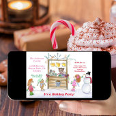 Wasserfarbe Kakao Weihnachtsfeierliche Party Einla Einladung