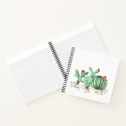 Wasserfarbe, Kakteen Notizblock (Innenseite)