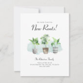 Wasserfarbe Kakteen Planted New Roots Moved Moved Ankündigung (Vorderseite)