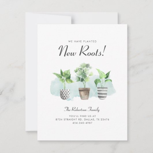 Wasserfarbe Kakteen Planted New Roots Moved Moved  Ankündigung (Vorderseite)