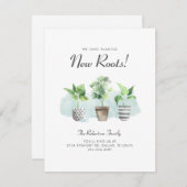 Wasserfarbe Kakteen Planted New Roots Moved Moved  Ankündigung (Vorne/Hinten)