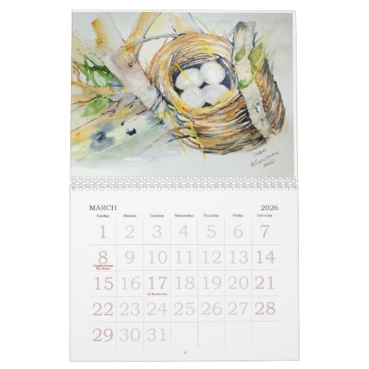 Wasserfarbe Kalander 2021 Kalender (Mär 2026)