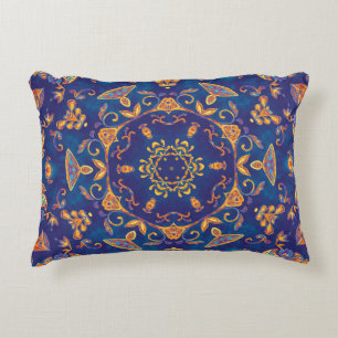 Wasserfarbe Kaleidoskop Mandala Orientalisches Des Dekokissen