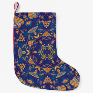 Wasserfarbe Kaleidoskop Mandala Orientalisches Des Kleiner Weihnachtsstrumpf