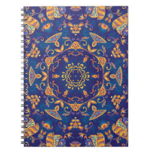 Wasserfarbe Kaleidoskop Mandala Orientalisches Des Notizblock