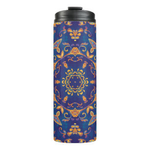 Wasserfarbe Kaleidoskop Mandala Orientalisches Des Thermosbecher