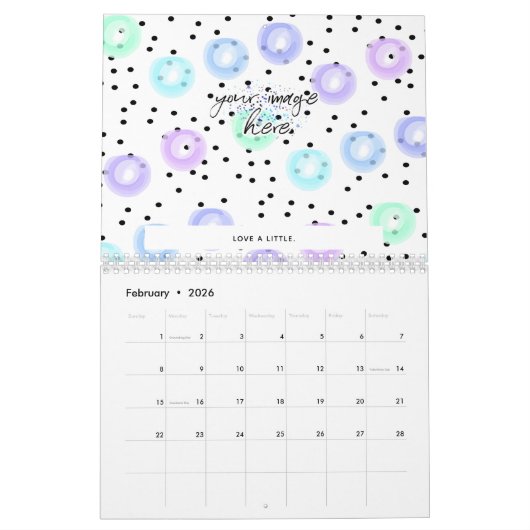 Wasserfarbe Kalender (Feb 2026)