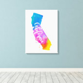 Wasserfarbe Kalifornien Leinwanddruck (Insitu (Holzboden))