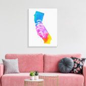 Wasserfarbe Kalifornien Leinwanddruck (Insitu (Wohnzimmer))