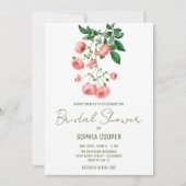 Wasserfarbe Kamelien Blume | BRAUTPARTY Einladung (Vorderseite)