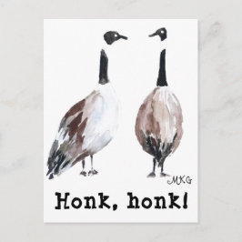Wasserfarbe Kanada Geese Honk Honk Honk Postkarte