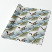 Wasserfarbe Kanada Goose Bird Schwimmsee Geschenkpapier (Ungerollt)