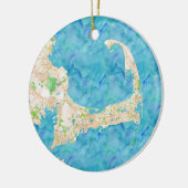 Wasserfarbe Kapuzenkarte Keramik Ornament (Links)