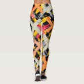 Wasserfarbe kariert, fett, farbig, diagonal. leggings (Rückseite)
