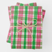 Wasserfarbe Kariert HandGezeichnet Moderne Rustika Geschenkpapier Set (Beispiel)