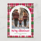 Wasserfarbe Kariert Weihnachten Custom Arch 3 Foto (Vorderseite)