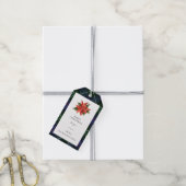 Wasserfarbe Karierte Schrift Rustikale Weihnachten Geschenkanhänger (Mit Garn)