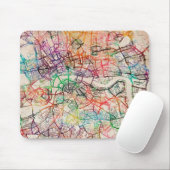 Wasserfarbe-Karte von London Mousepad (Mit Mouse)