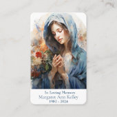 Wasserfarbe Katholische Maria-Gebetskarte Visitenkarte (Vorderseite)