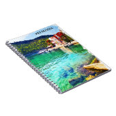 Wasserfarbe Kefalonia Griechenland Küstensicht Notizblock (Rechte Seite)