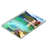 Wasserfarbe Kefalonia Griechenland Küstensicht Notizblock (Linke Seite)