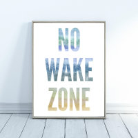 Wasserfarbe Keine Geweckt Zone Beach Print