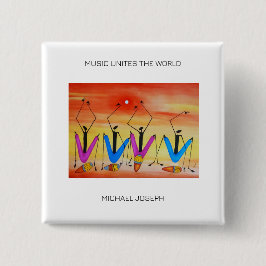 Wasserfarbe Kenia Afrikanische Kunst, Sommerfestiv Button