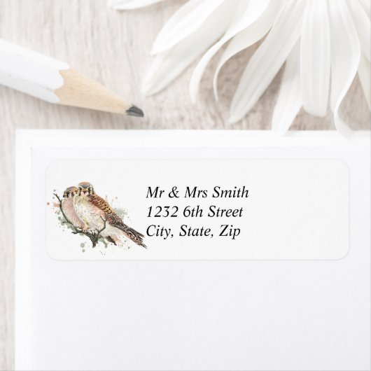 Wasserfarbe Kestrel Sparrow Hawk Falcon Bird Custo (Insitu)