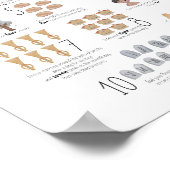 Wasserfarbe Kinder biblische Zahlen Plakat (Ecke)