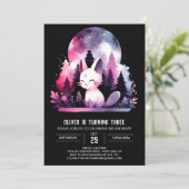 Wasserfarbe Kinder Katze Geburtstag Einladung (Stehend Vorderseite)