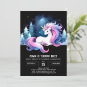 Wasserfarbe Kinder Pferd Geburtstag Einladung (Stehend Vorderseite)