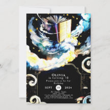 Wasserfarbe Kinder Whimsisches Storybook Geburtsta