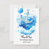 Wasserfarbe Kinderdusche Dankeskarte (Vorderseite)