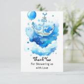 Wasserfarbe Kinderdusche Dankeskarte (Stehend Vorderseite)