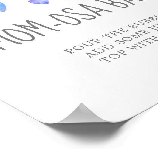 Wasserfarbe Kindermädchen Kinderdusche Mama-osa-Ba Poster (Ecke)