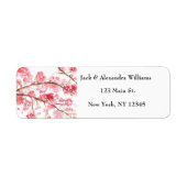 Wasserfarbe Kirschblüte Rosa Rücksendeadresse (Vorne)