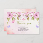 Wasserfarbe Kirsche Blossom Danke Babydusche (Vorne/Hinten)