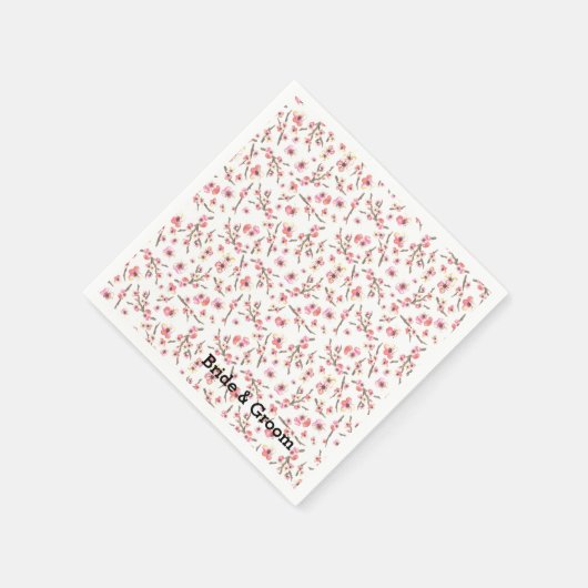 Wasserfarbe Kirsche Blossom Serviette (Ecke)