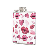 Wasserfarbe Kisses und Herz Flachmann (Links)