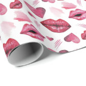 Wasserfarbe Kisses und Herz Geschenkpapier (Rolleneckpunkt)