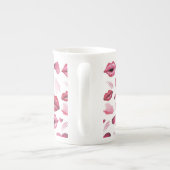 Wasserfarbe Kisses und Herz Porzellantasse (Rückseite)